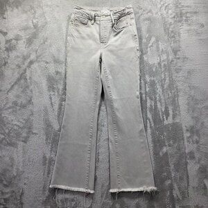 Good American Jeans Womens 0/25 Gray Good Legs Crop Mini Boot High Rise Raw Hem